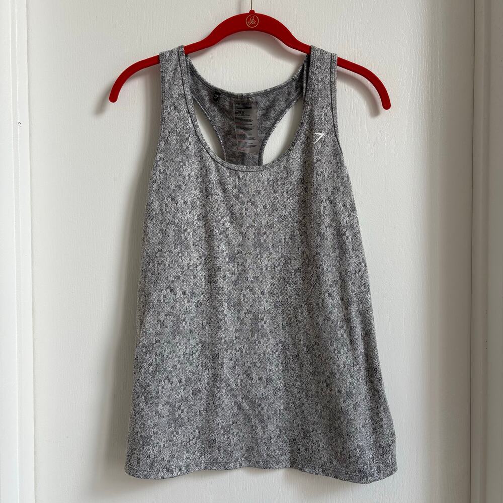 Gymshark Gray Fleur Texture Vest Tank Top Women's XL